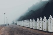 Foggy Beach Huts